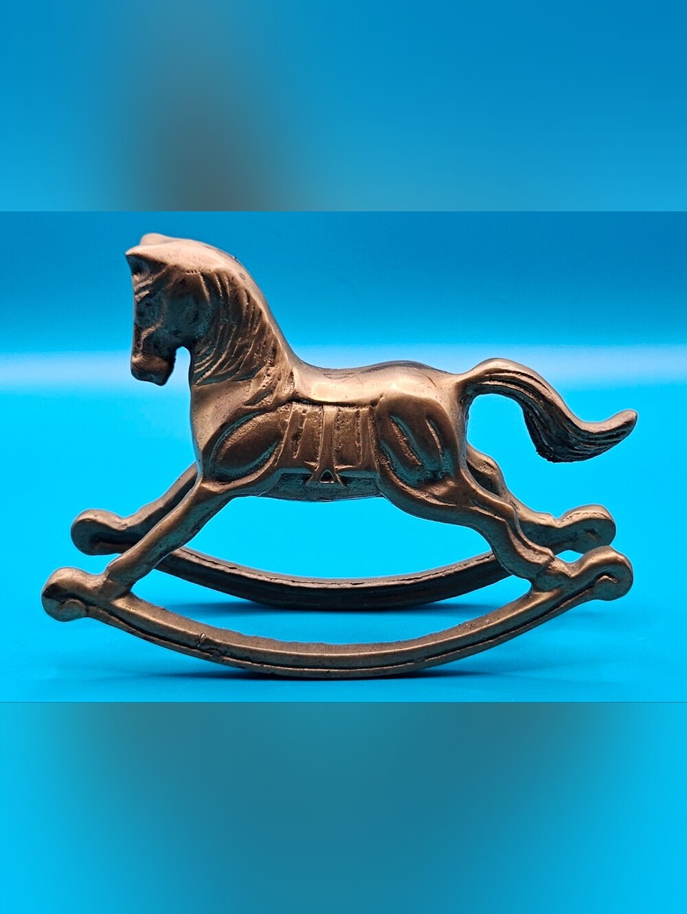 Decorative Small Brass Rocking Horse Figurine